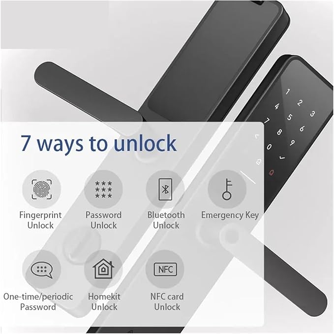Smart Door Lock A100 Pro - Zigbee Bluetooth 5.0 Compatible with Apple Homekit Aqara Home(40-80mm)