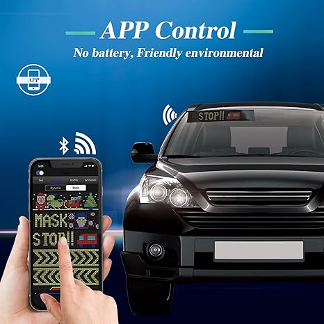 Smart LED Sign Car Sign by Bluetooth APP