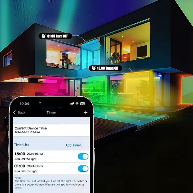 Smart Wall Washer Light Dimmable APP Control 180W RGBCW Color Changing Linear LED Light Bar with RF Remote Control Group Function Timing Perfect for Outdoor & Indoor Lighting Projects