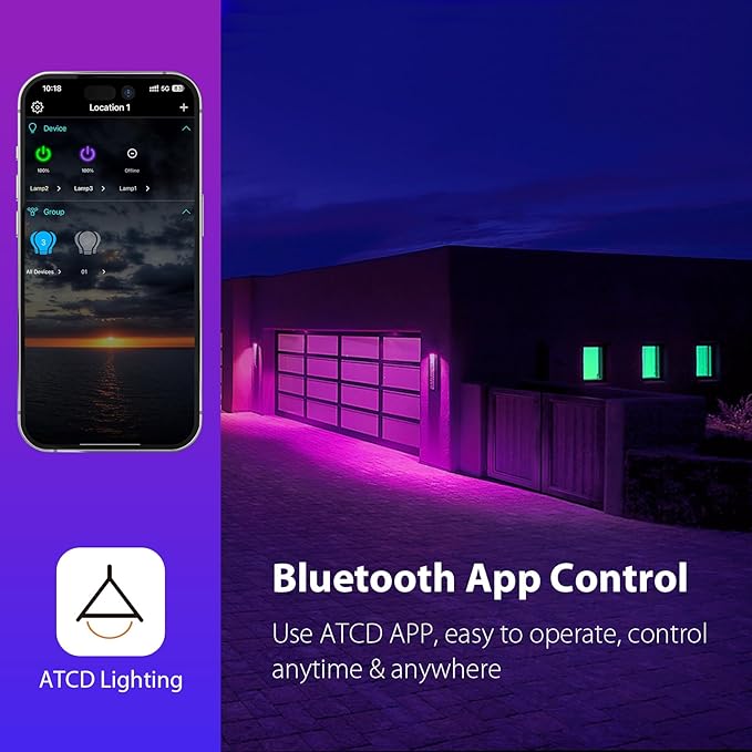 Smart 60W Equivalent Light Bulbs Dimmable 10-Pack E26 Smart Bulb 7W LED Light Bulbs Music Sync RGB Color Changing 2700-6500K Tunable White RGBCW Bluetooth Light Bulb with App Control for Party Home