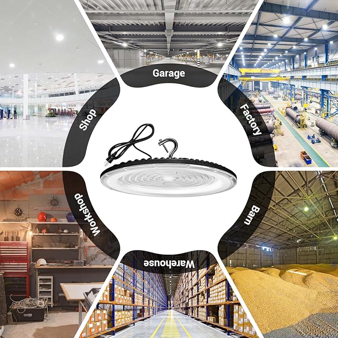 6 Pack 500W UFO LED High Bay Light Fixture