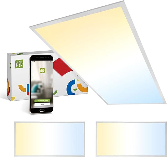 ASD 2 Pack 2x4 Smart LED Flat Panel Light